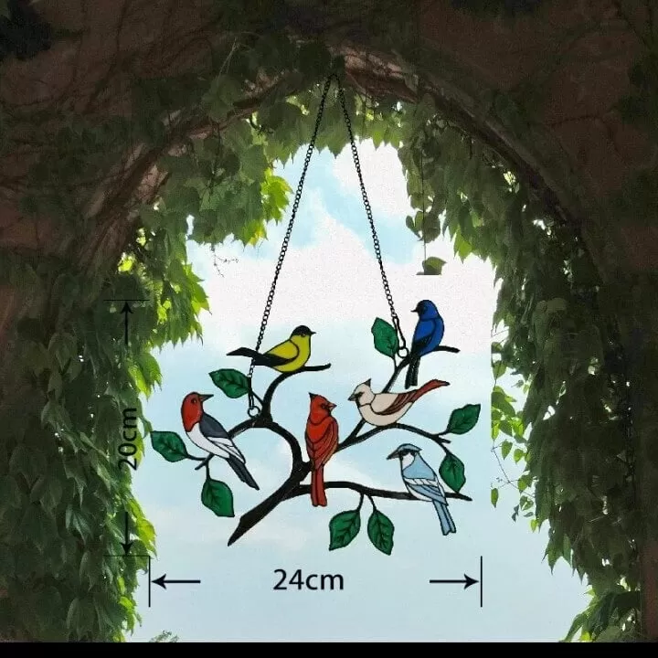 🐦🔥 Last Day 70% OFF-Birds Stained  Window  Panel Hangings🎁