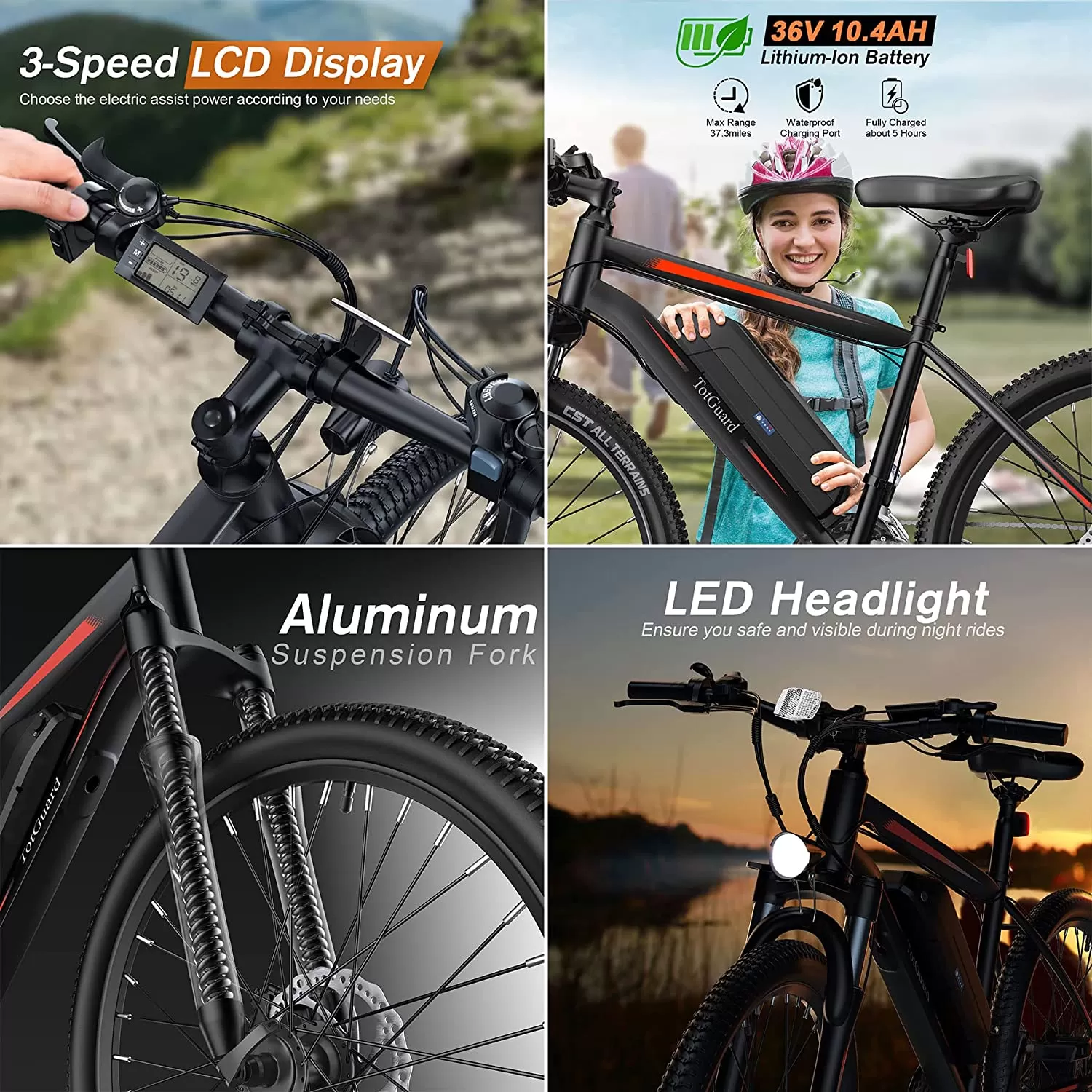 Electric Bike, Electric Bike for Adults, 26