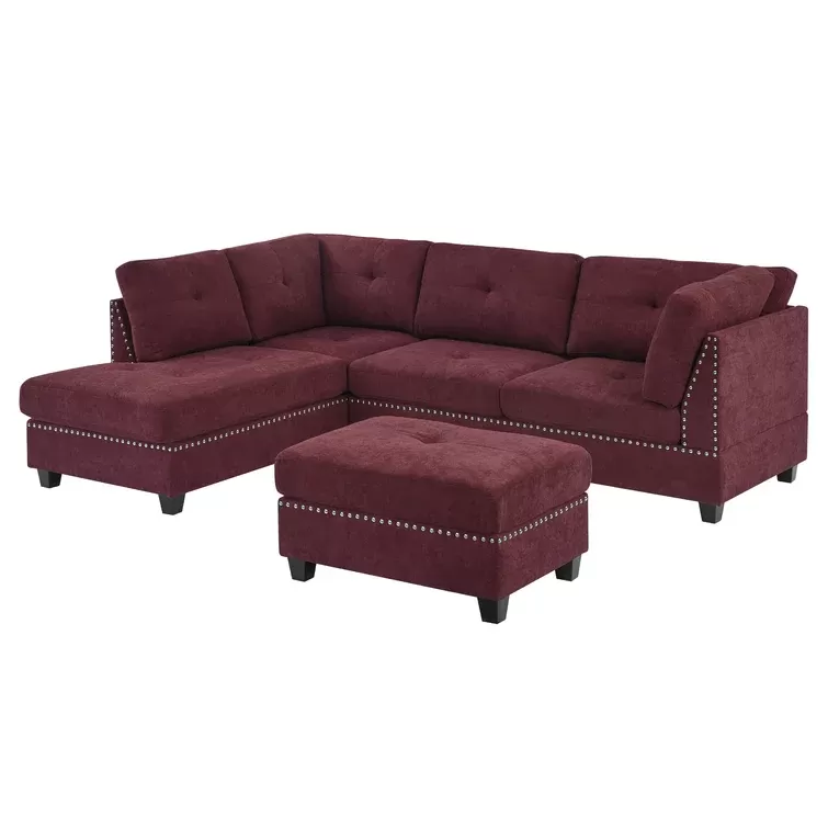 Sunnydale Left Hand Facing Sofa and Chaise with Ottoman