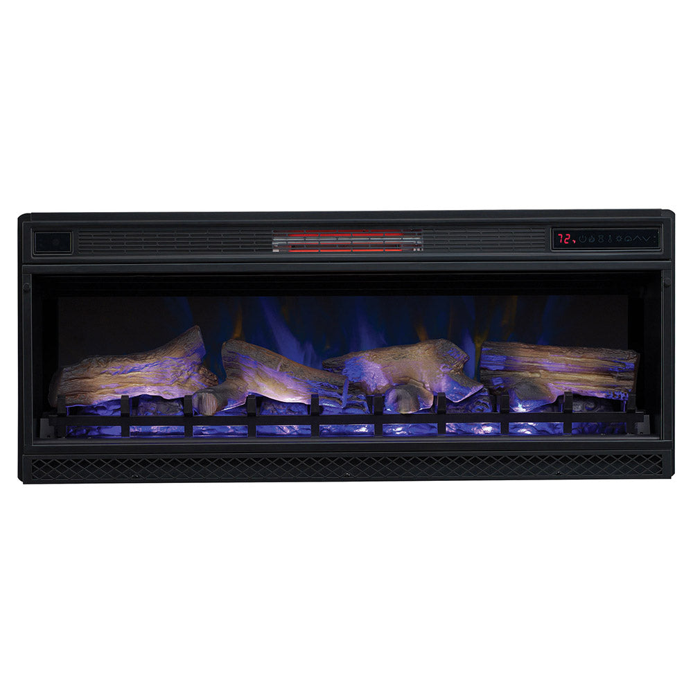 Gifford Electric Fireplace Media Console in Prairie Brown