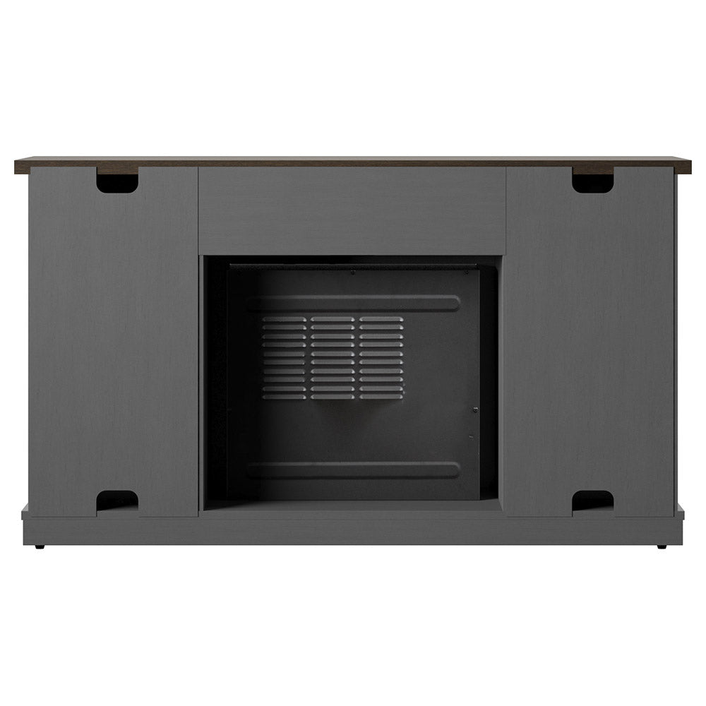 Killian Electric Fireplace Media Console in Huron Gray