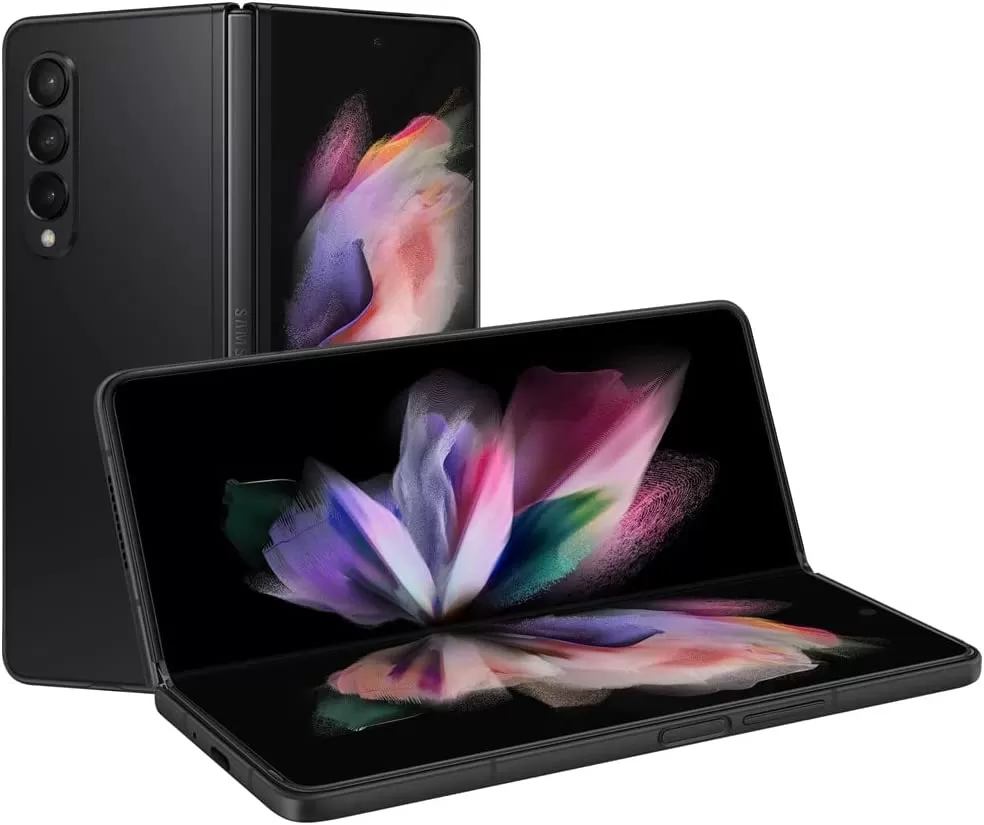 Galaxy Z Fold 3 5G Factory Unlocked Android Cell Phone US Version Smartphone Foldable Dual Screen Under Display Camera 256GB Storage, Phantom Black (Renewed)