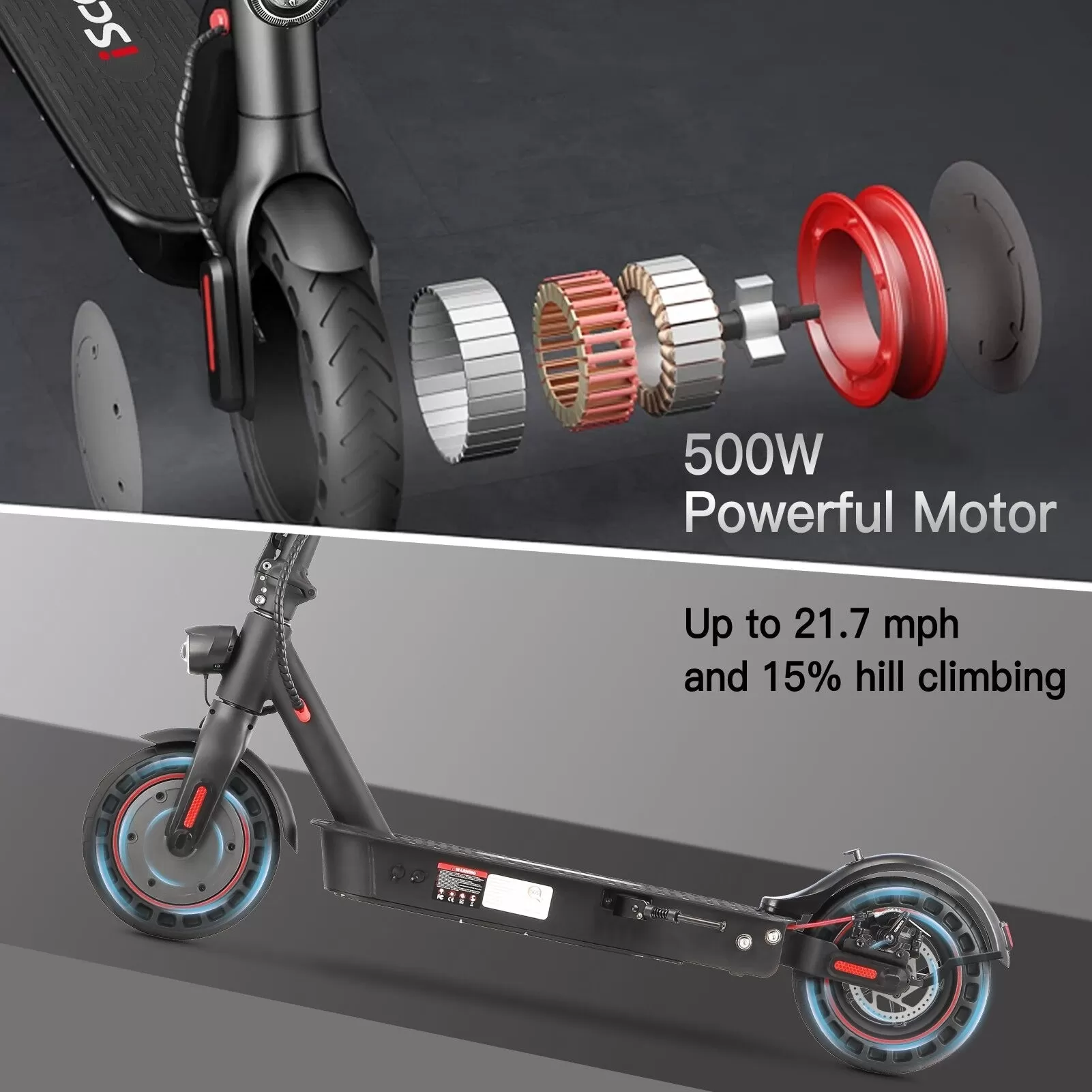 2023 i9 Max Motorized Foldable Electric Scooter For Adults