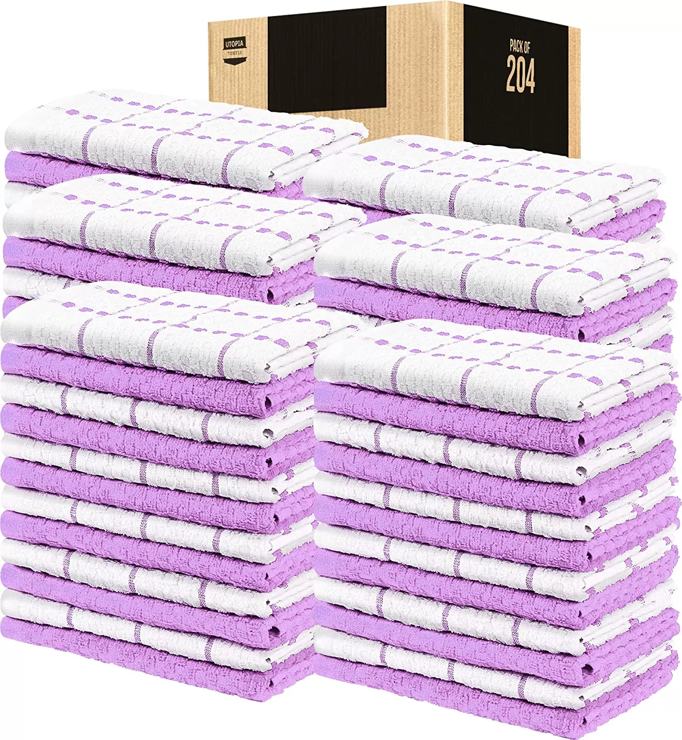 Kitchen Towels 12 Pack, 15 x 25 Inches, 100% Ring Spun Cotton Super Soft and Absorbent Linen Dish Towels, Tea Towels and Bar Towels Set (Black)