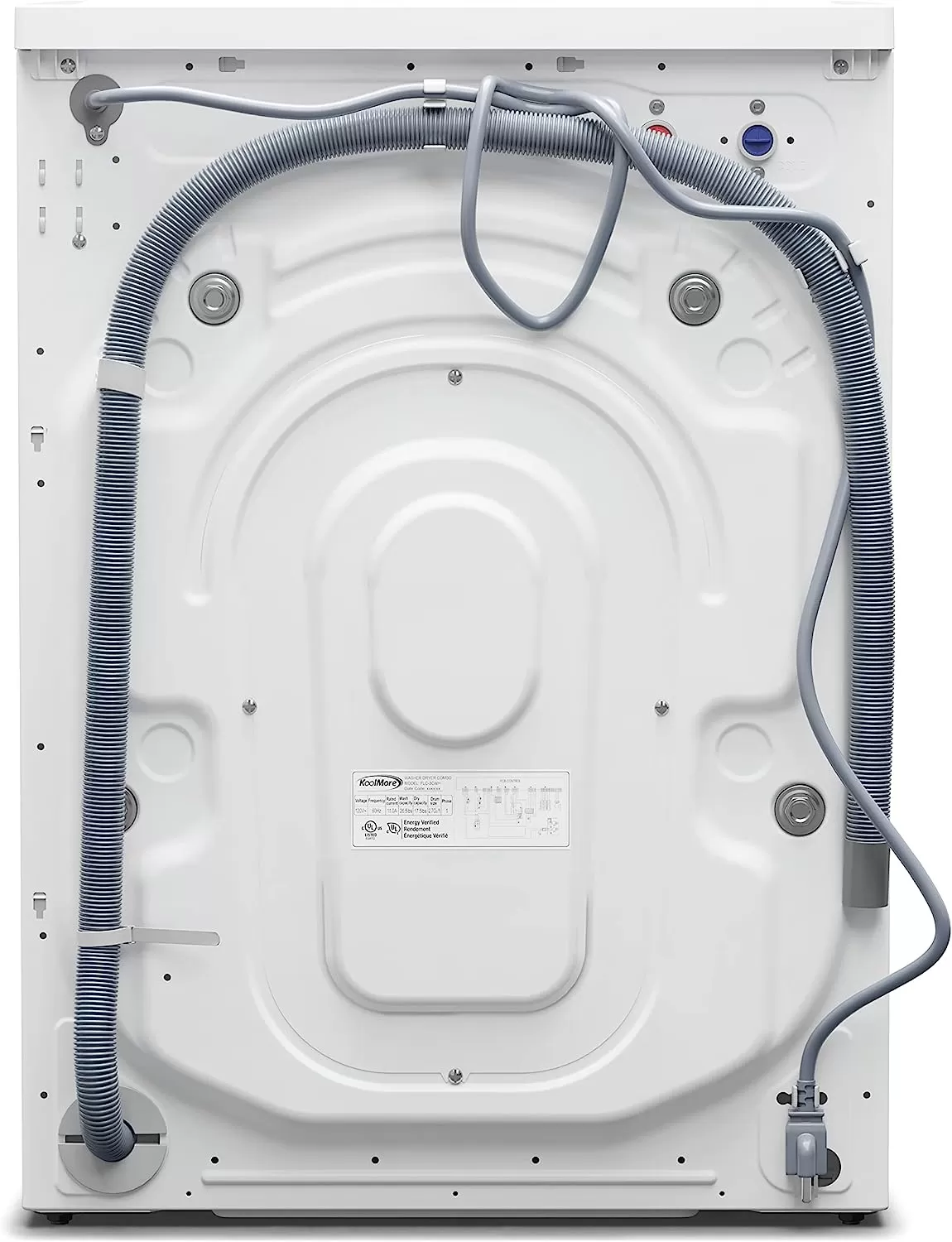 KoolMore FLW-3CWH Front Load Machine, 2.7 Cu. Ft, Space Saving Unit with 20-Minute Quick, 12 Washing Cycles, Quiet Inverter Motor [120V],