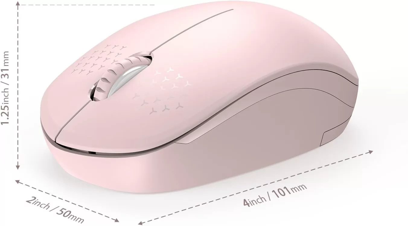 seenda Wireless Mouse, 2.4G Noiseless Mouse with USB Receiver - Portable Computer Mice for PC, Tablet, Laptop with Windows System - Mint Green