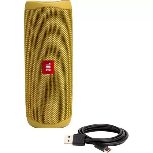 JBL Flip 5 Waterproof Bluetooth Speaker (Mustard Yellow)