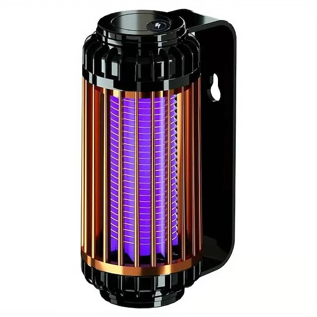 Mosquito Trap Electric USB Portable Silent Killer Lamp Electric Bug Zapper Inhalation Mosquito Killer Lamp Household Outdoor Rechargeable Mosquito Trap Wall Mountable Desktop Friendly