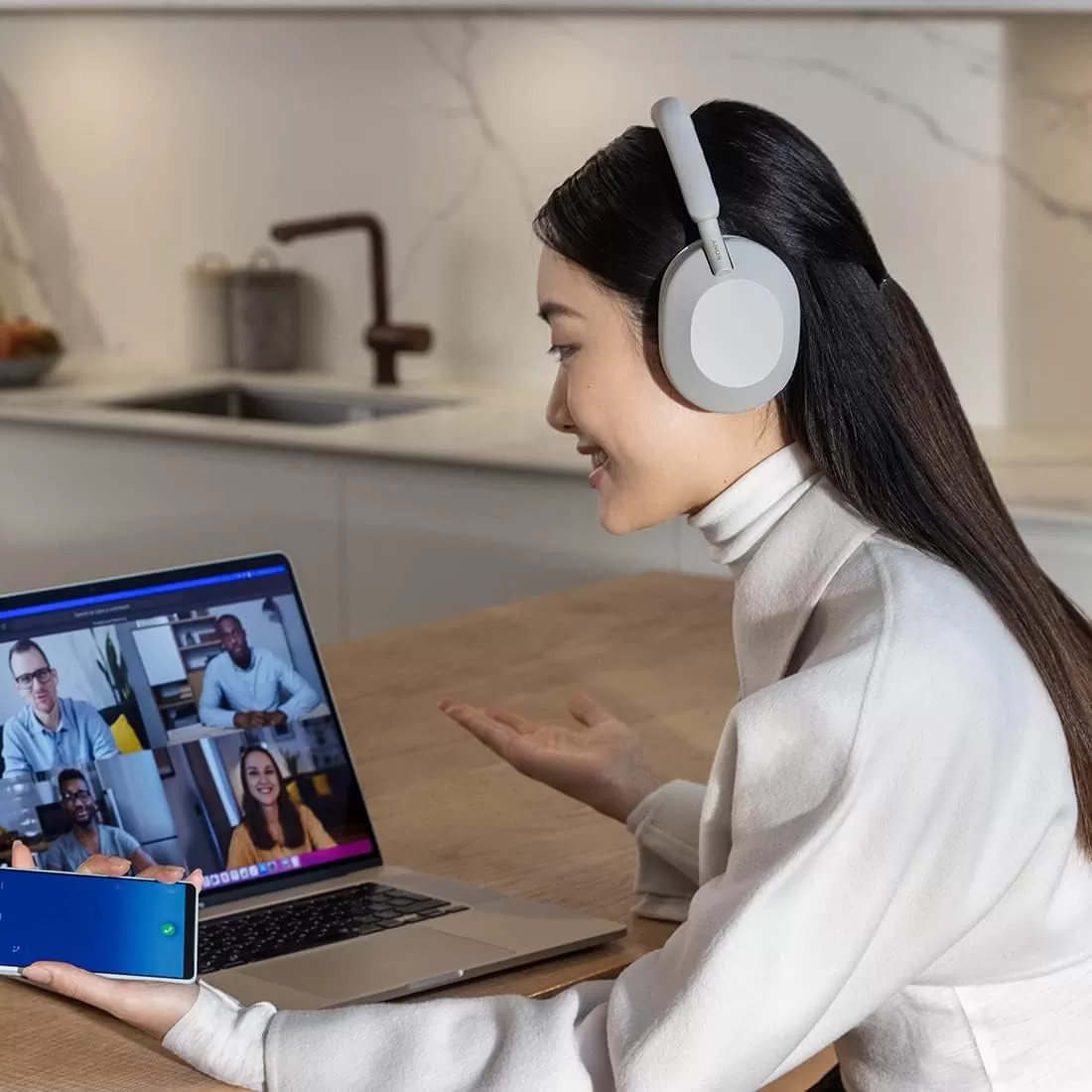 Sony WH-1000XM5 Noise Canceling Wireless Headphones - 30hr Battery Life - Over-Ear Style - Optimized for Alexa and Google Assistant - Built-in mic for Calls - Silver