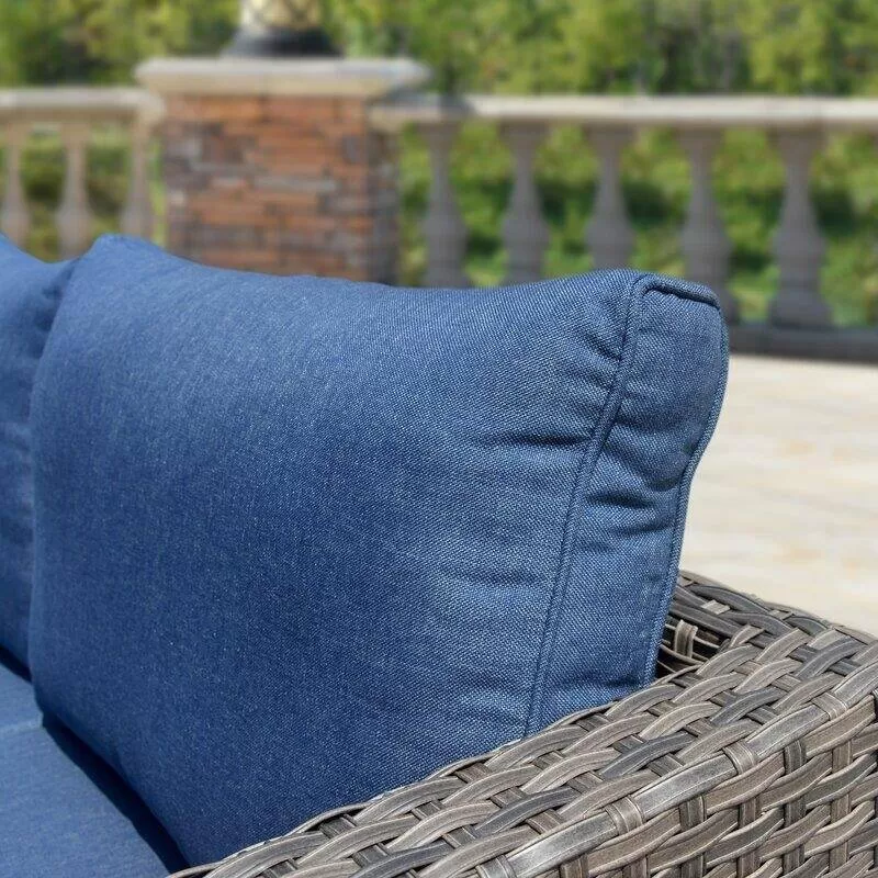 Cassville Wicker/Rattan 8 - Person Seating Group with Cushions