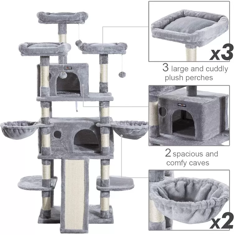 Lima Pet Heavy Duty 68 Inch Multi-Level Cat Tree