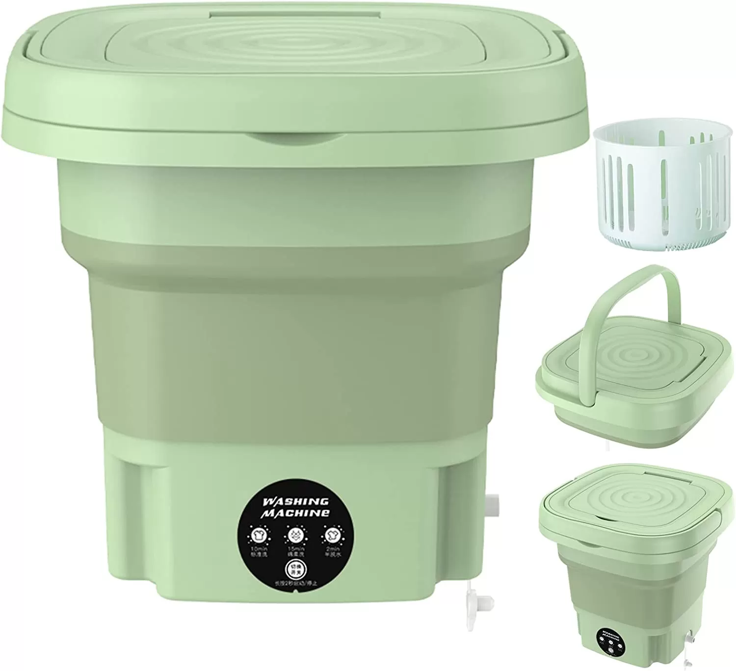 Portable Washing Machine, High Capacity Mini Washer with 3 Modes Deep Cleaning Half Automatic Washt, Foldable Washing Machine with Soft Spin Dry for Socks, Baby Clothes, Towels, Delicate Items (Purple)