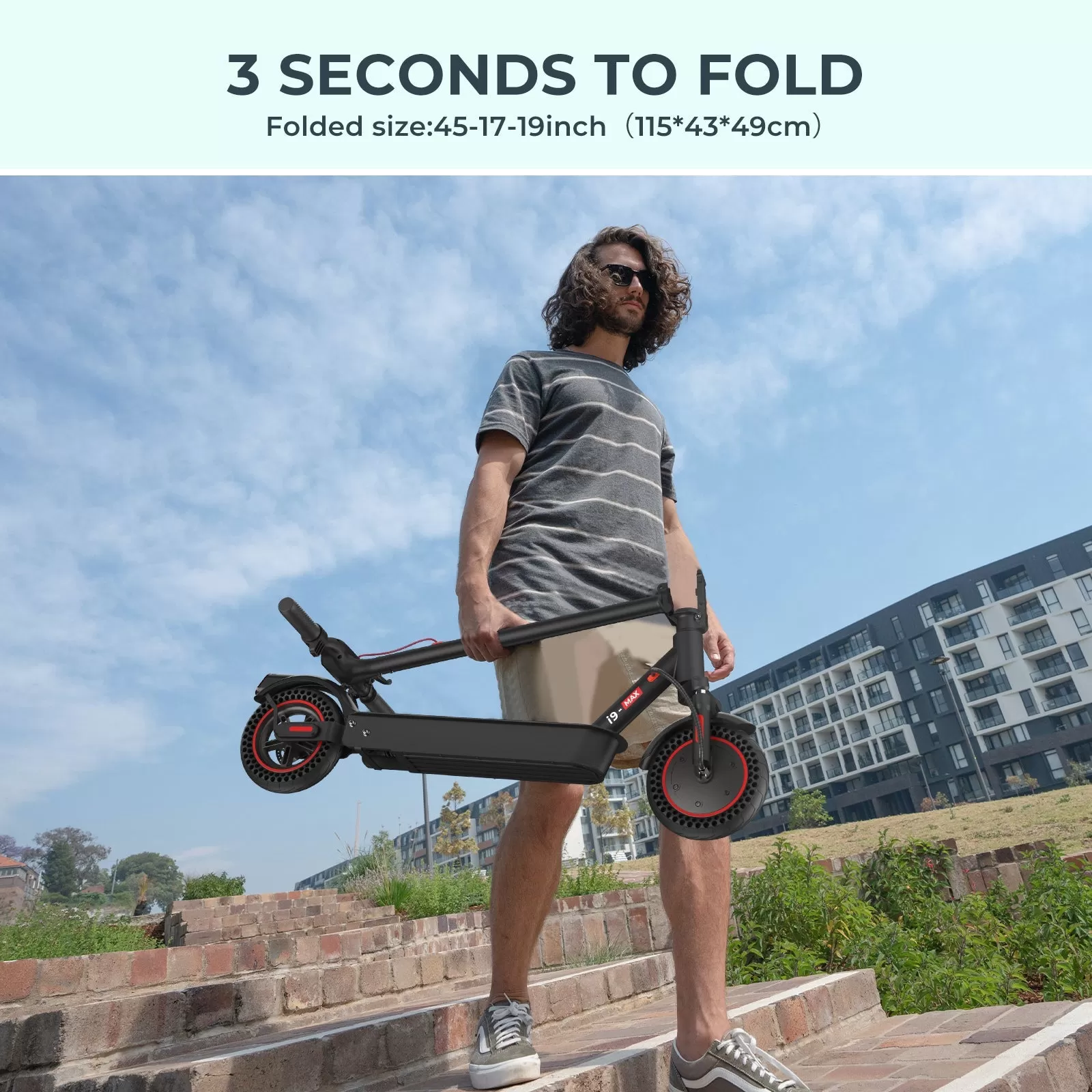 Exclusive i9 Max Motorized Foldable Electric Scooter For Adults