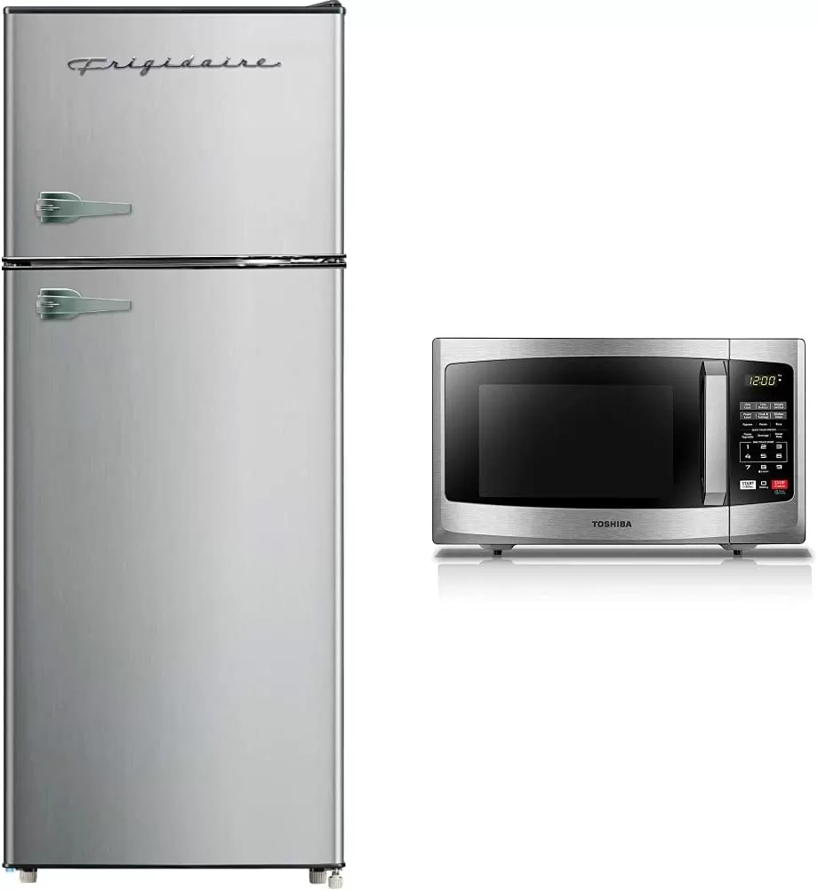 Frigidaire EFR451 2 Door Refrigerator/Freezer, 4.6 cu ft, Platinum Series, Stainless Steel, Double