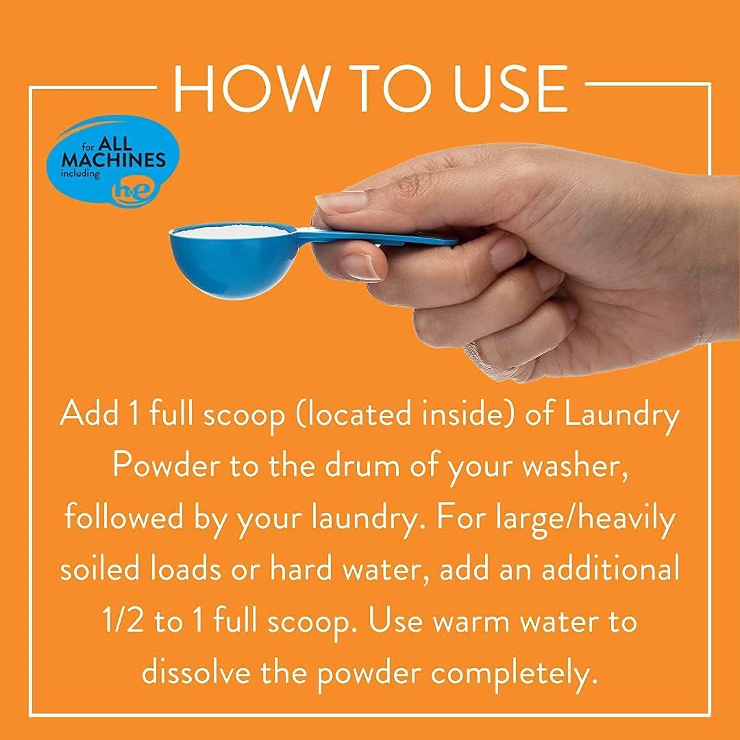Molly's Suds Original Laundry Detergent Powder | Natural Laundry Detergent Powder for Sensitive Skin | Earth-Derived Ingredients, Stain Fighting | 120 Loads (Citrus Grove)