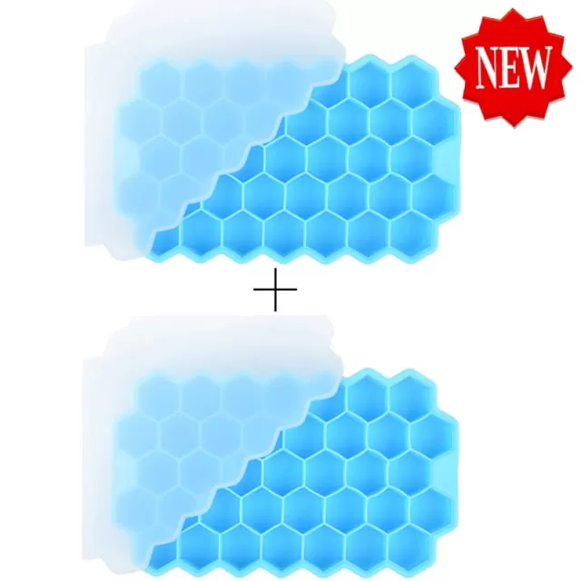Ice Cube Trays LittleStar 2 in 1 Portable Ice Ball Maker Kettle With 17 Grids Flat Body Lid Cooling Ice Pop/Cube Molds For Hockey,Cocktail,Coffee,Whiskey,Champagne,Beer,Juice,Water