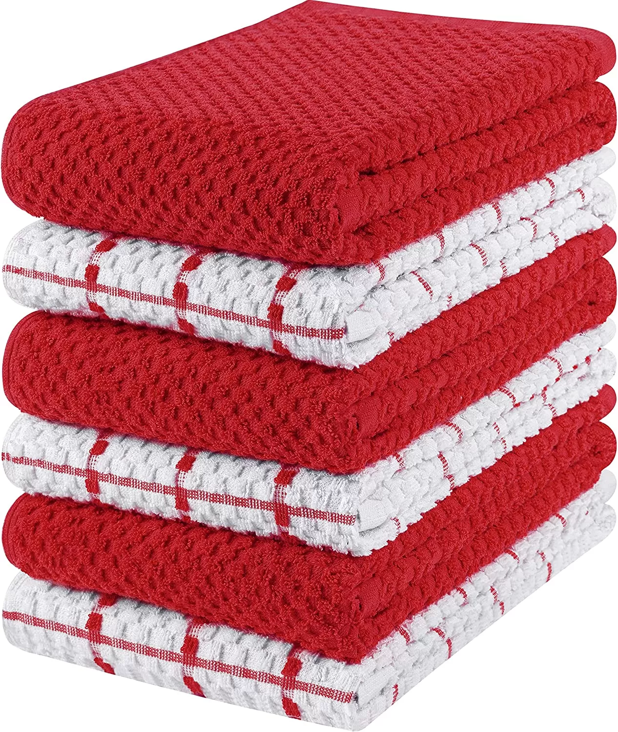 Kitchen Towels 12 Pack, 15 x 25 Inches, 100% Ring Spun Cotton Super Soft and Absorbent Linen Dish Towels, Tea Towels and Bar Towels Set (Black)