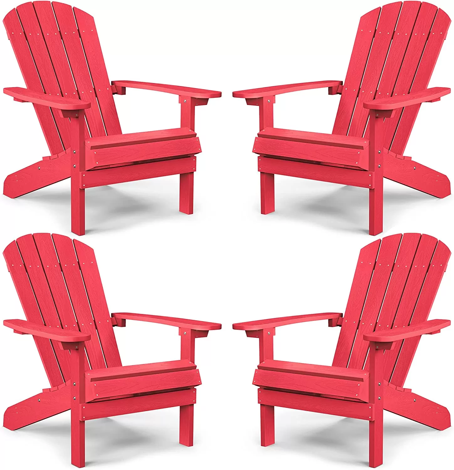 Adirondack Chair ,Patio Chairs 5 Steps Easy Installation,Widely Used in Outdoor, Fire Pit, Deck, Outside, Garden, Campfire Chairs