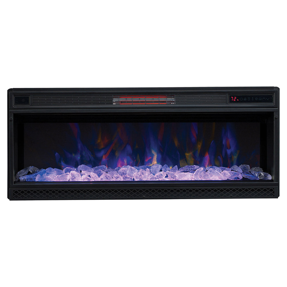 Gifford Electric Fireplace Media Console in Prairie Brown