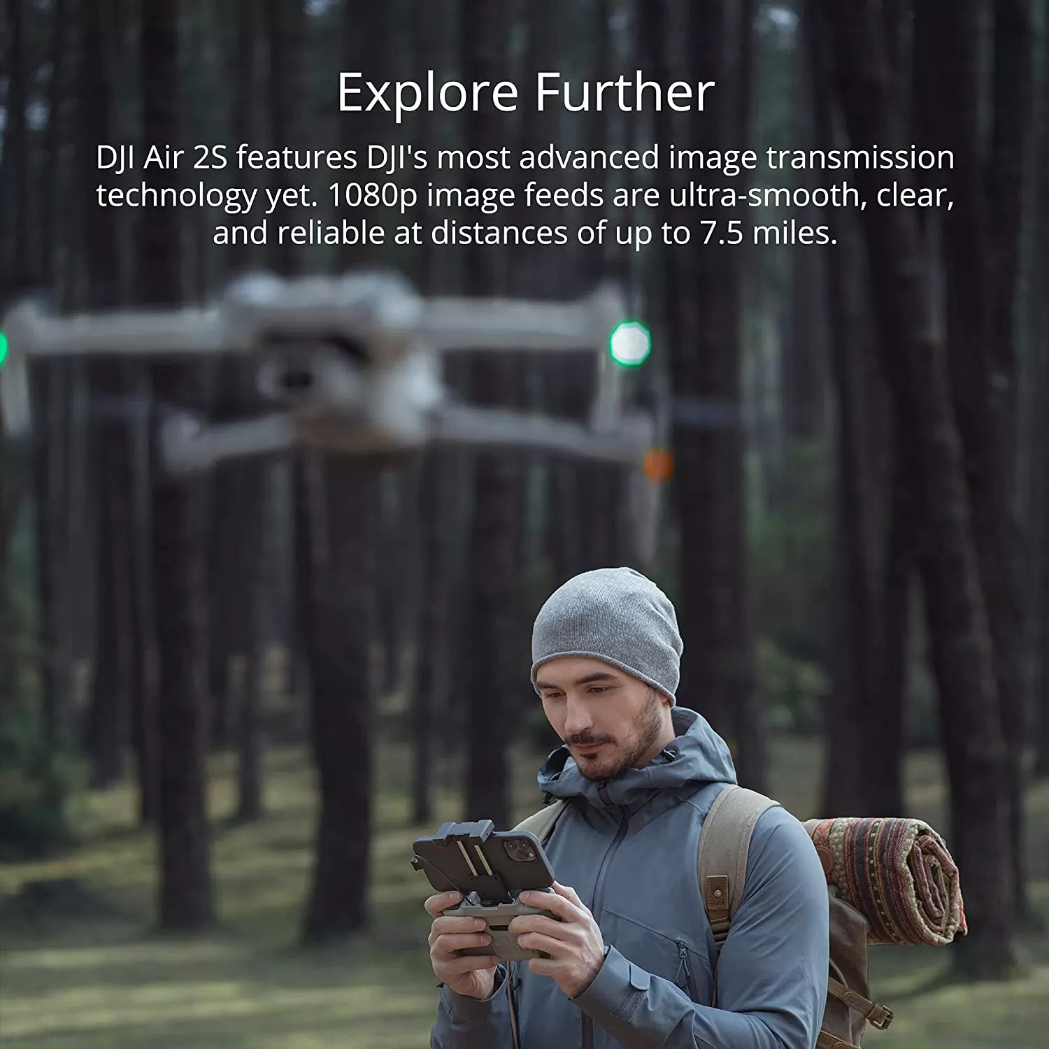 DJI Air 2S - Drone Quadcopter UAV with 3-Axis Gimbal Camera, 5.4K Video, 1-Inch CMOS Sensor, 4 Directions of Obstacle Sensing, 31-Min Flight Time, Max 7.5-Mile Video Transmission, MasterShots, Gray (Renewed)