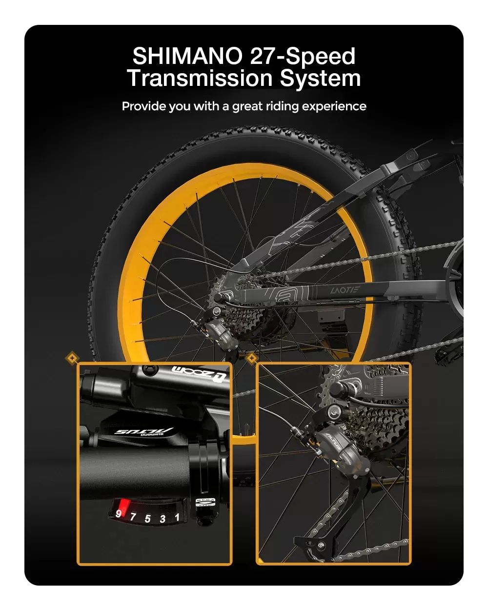✨Electric outdoor bike with 48V / 15AH battery✨