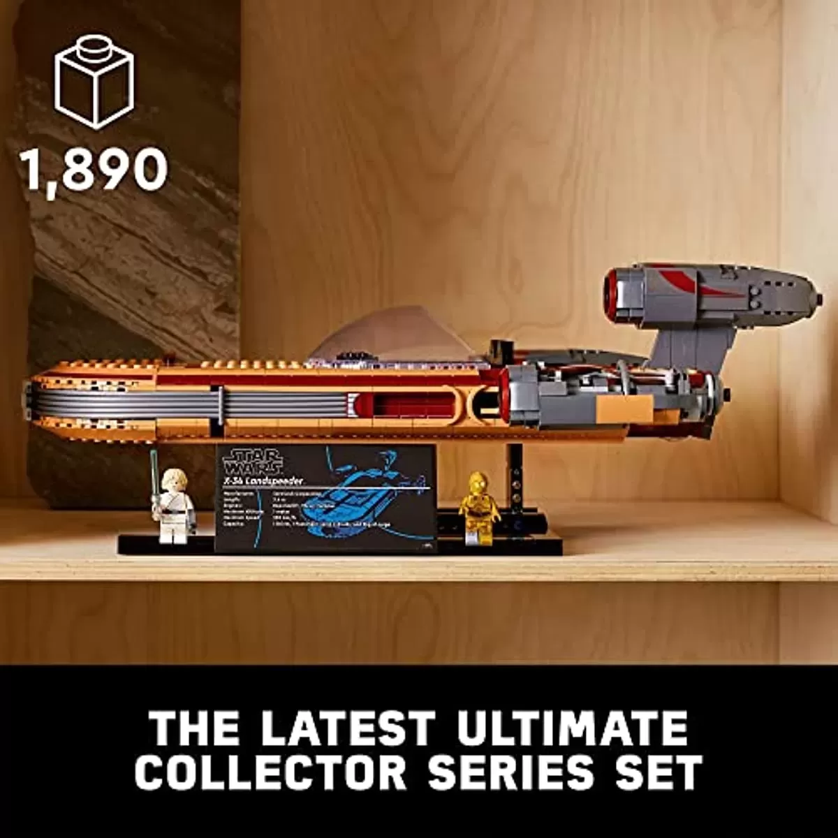 Star Wars Luke Skywalker’s Landspeeder 75341 Collectible Building Display Set for Adult Fans of Star Wars (1,890 Pieces)