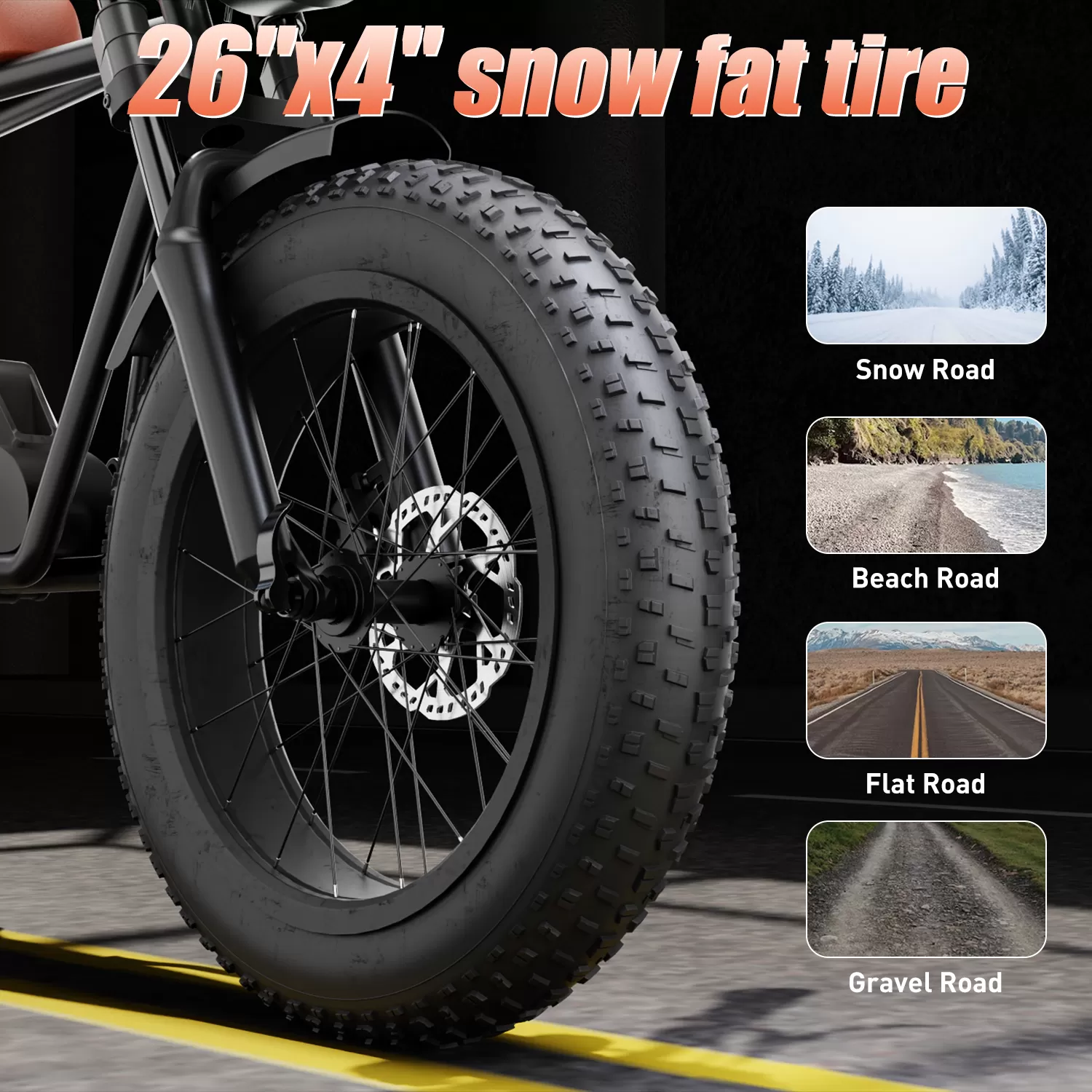 E-Bike FG20 Ebike 1200W 7 Speeds 48V 18Ah Fat Tires Electric Mountain Bike with Thumb Throttle (2023 Upgraded Version)