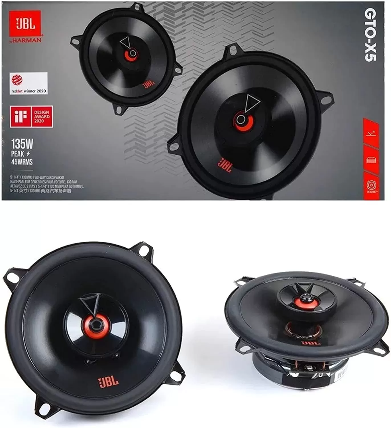 JBL GTO629 Premium 6.5-Inch Co-Axial Speaker - Set of 2