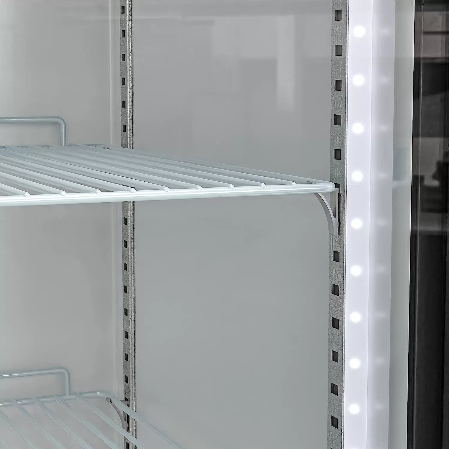 KoolMore Commercial One Glass Door Display Upright Beverage Refrigerator Cooler Merchandiser - 12 Cu. Ft [Black] (MDR-1GD-12C)