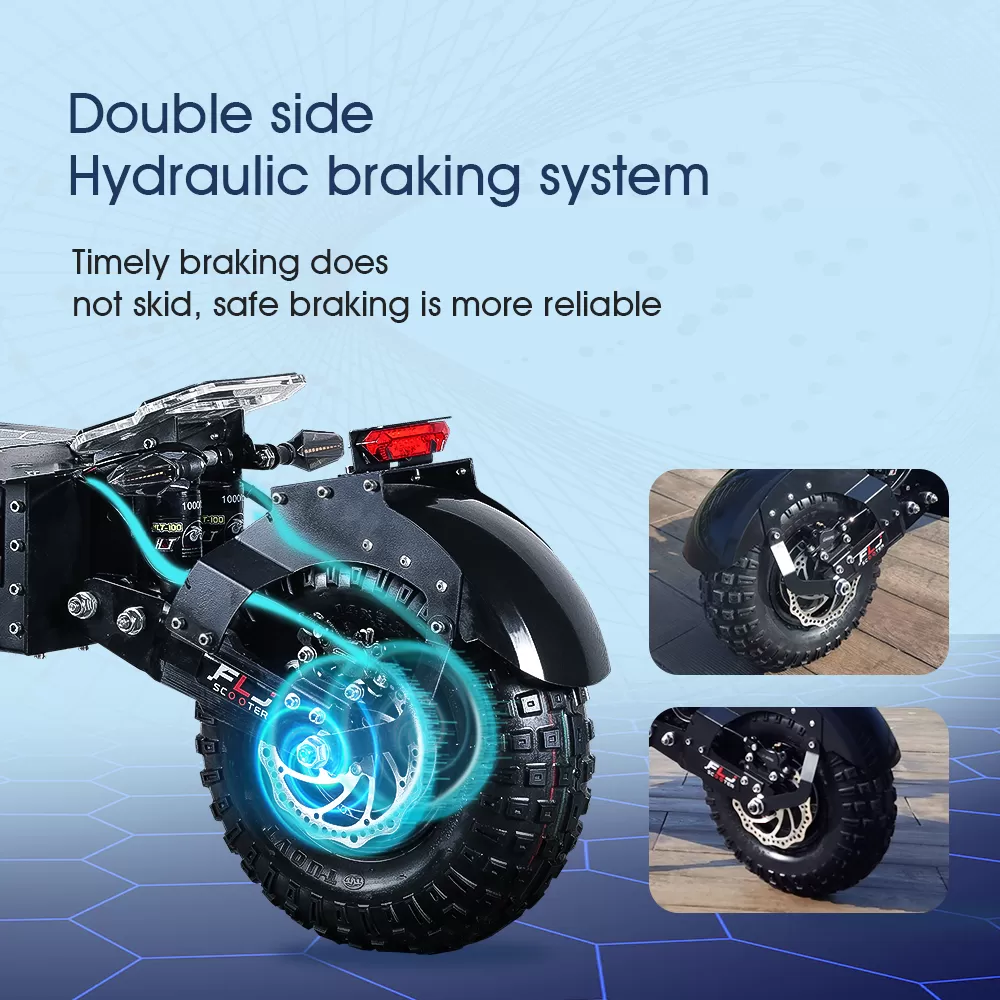 Latest 14inch fat wheel 10000W Fat Tire Electric Scooter with Top Speed 66MPH
