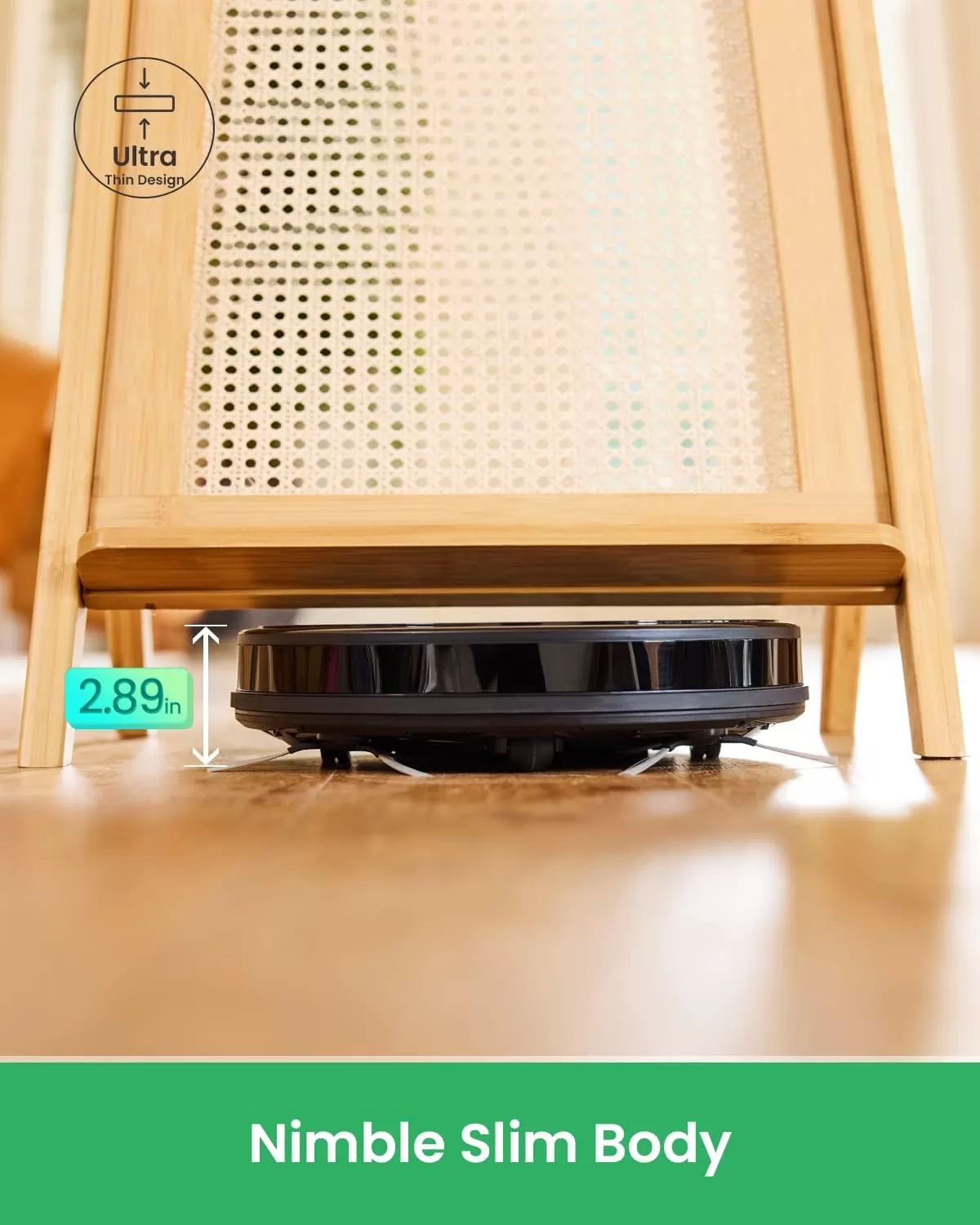 Vactidy T6 Robot Vacuum, Slim, Quiet, Automatic Self-Charging Robotic Vacuum Cleaner, Daily Schedule Cleaning, 2.4GHz WiFi/App/Alexa/Siri Control, Good for Pet Hair, Hard Floor and Low Pile Carpet