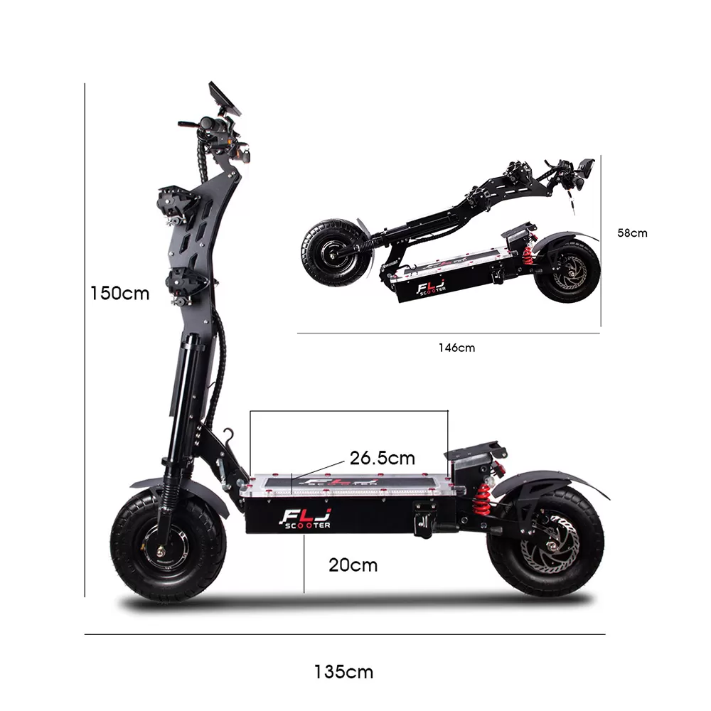 (ð¥Limited Time Sale) Upgraded SK2 72V 8000W 13inch fat wheel best electric Scooter E scooters