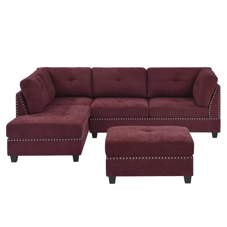 Sunnydale Left Hand Facing Sofa and Chaise with Ottoman