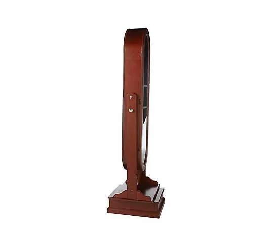 💥Clearance Sale - Gold & Silver Safekeeper Oval Spinning Jewelry Cabinet