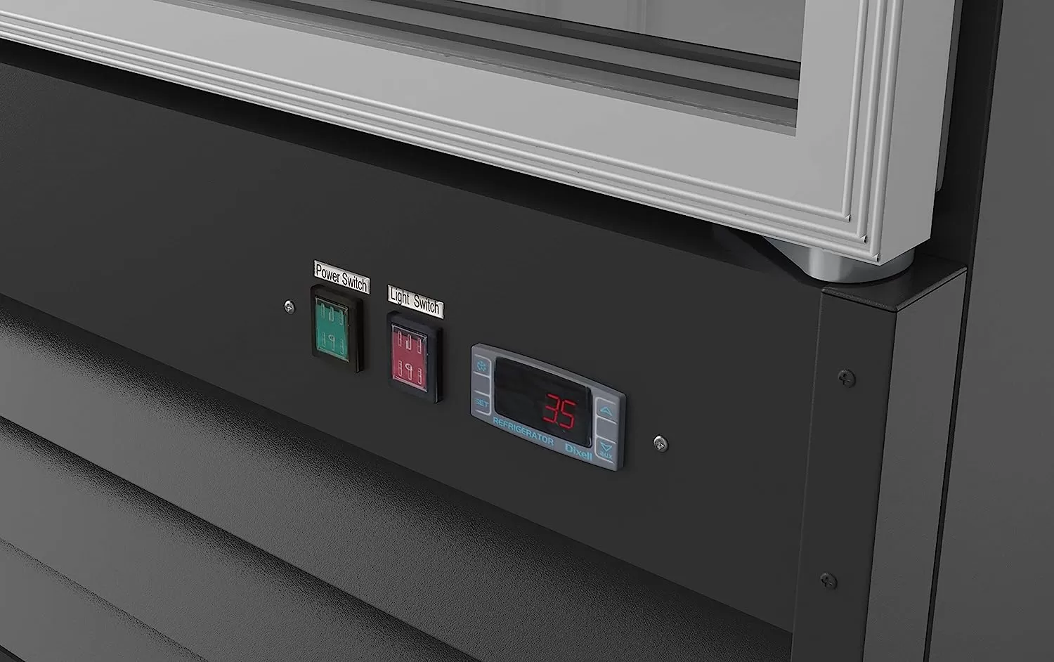 KoolMore Commercial One Glass Door Display Upright Beverage Refrigerator Cooler Merchandiser - 12 Cu. Ft [Black] (MDR-1GD-12C)