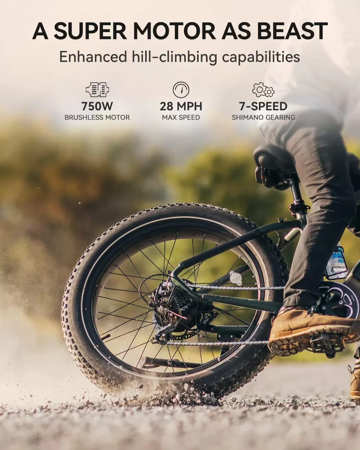 🔥Clearance Sale🔥 Outdoor Electric Bike 48V 18Ah Removable Battery Ebike with 750W Motor, 28MPH Max Speed, Hydraulic Front Fork 26