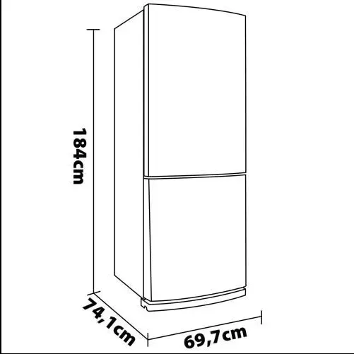 Brastemp BRE57AK Frost Free Refrigerator with Turbo Ice Inverse - 443L