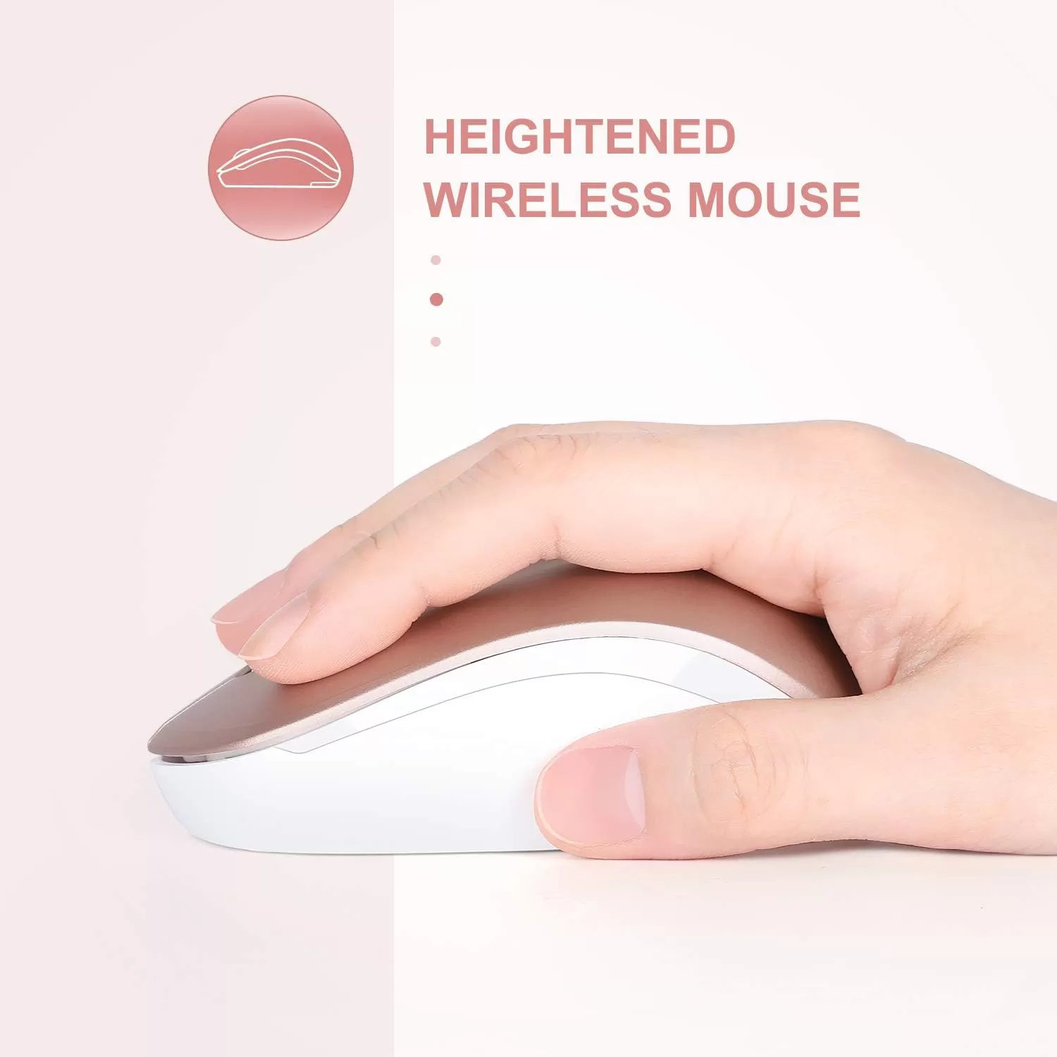 seenda Wireless Mouse, 2.4G Noiseless Mouse with USB Receiver - Portable Computer Mice for PC, Tablet, Laptop with Windows System - Mint Green