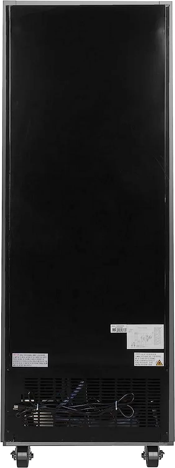 KoolMore Commercial One Glass Door Display Upright Beverage Refrigerator Cooler Merchandiser - 12 Cu. Ft [Black] (MDR-1GD-12C)