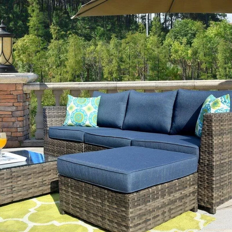 Cassville Wicker/Rattan 8 - Person Seating Group with Cushions