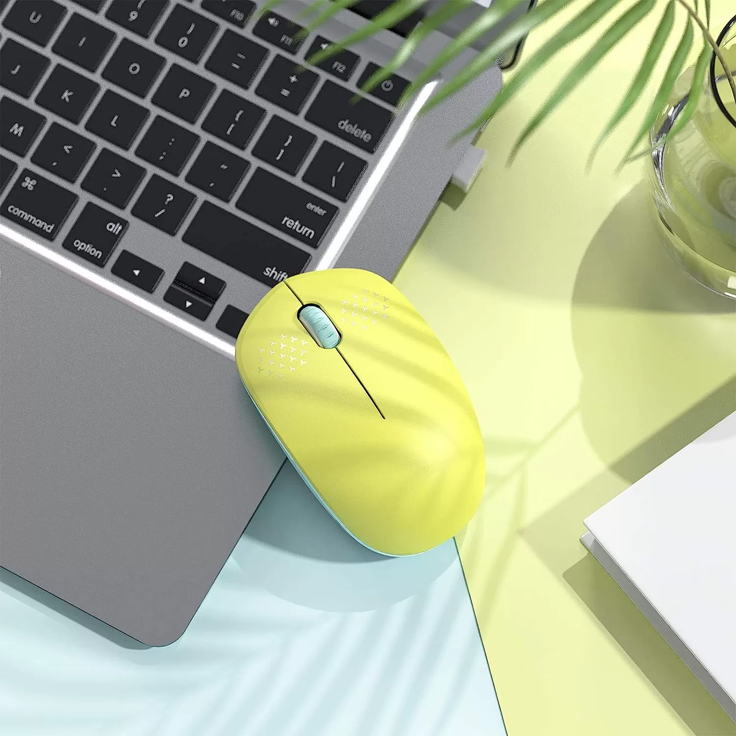 seenda Wireless Mouse, 2.4G Noiseless Mouse with USB Receiver - Portable Computer Mice for PC, Tablet, Laptop with Windows System - Mint Green