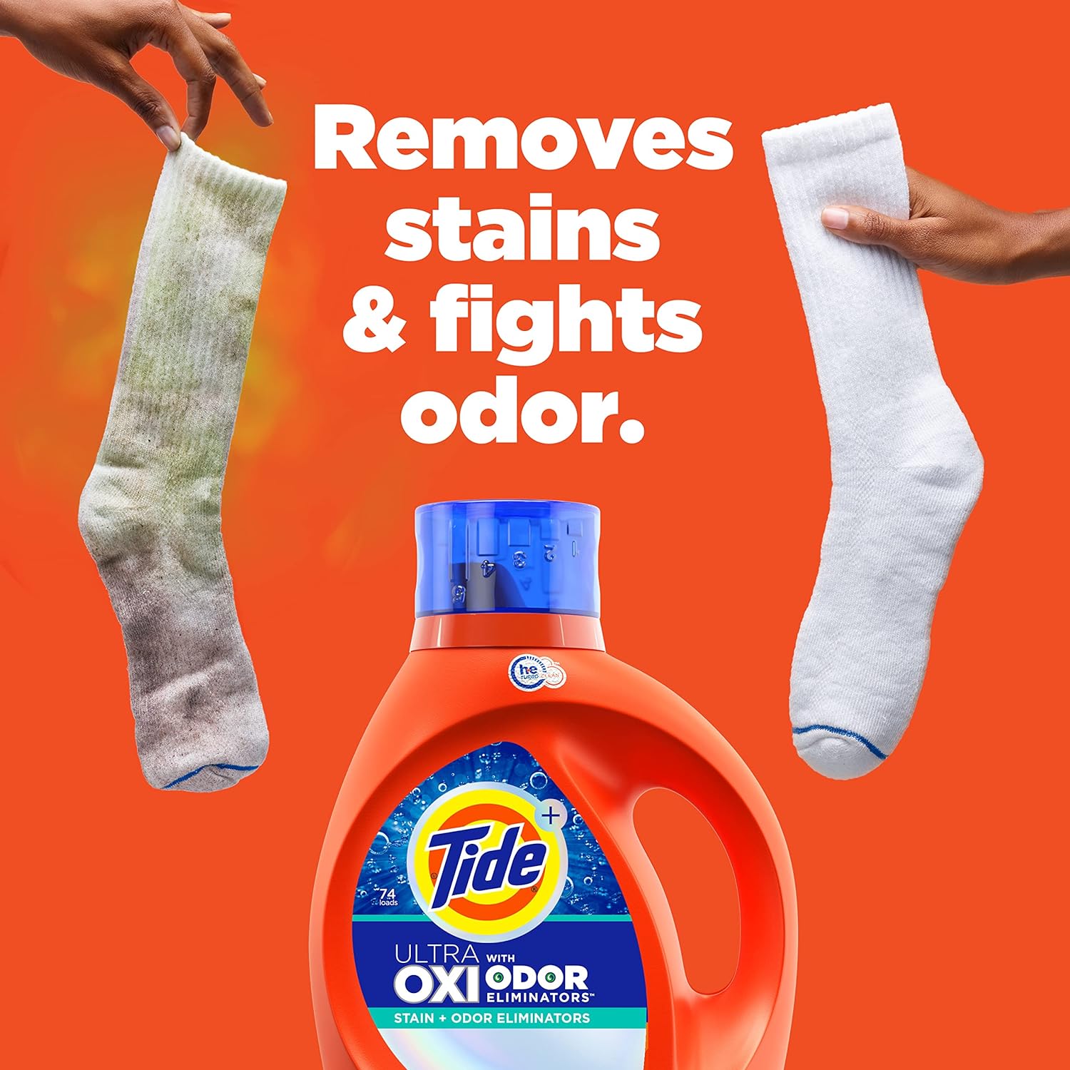 Tide Ultra OXI with Odor Eliminators Liquid Laundry Detergent, 115 oz, For Visible and Invisible Dirt
