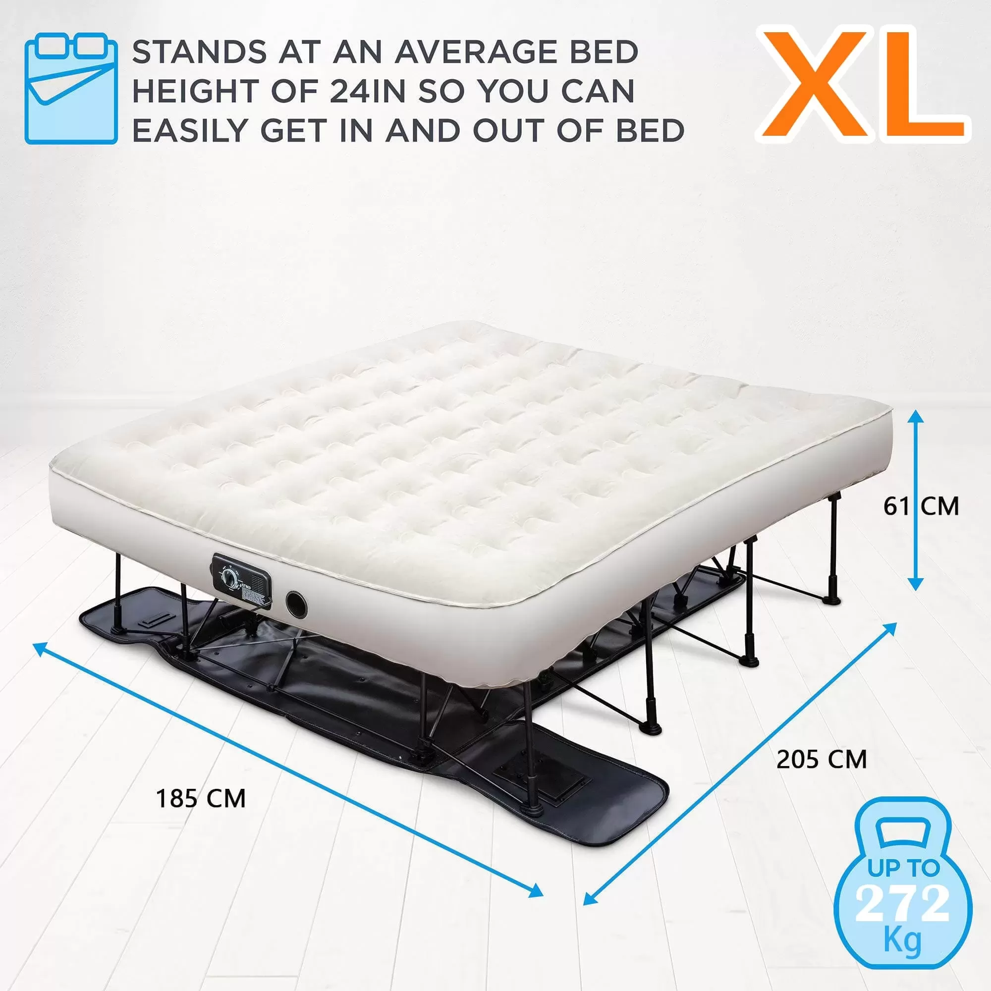 💝(Special discount) Portable and fast inflating Inflatable bed with support🛏️
