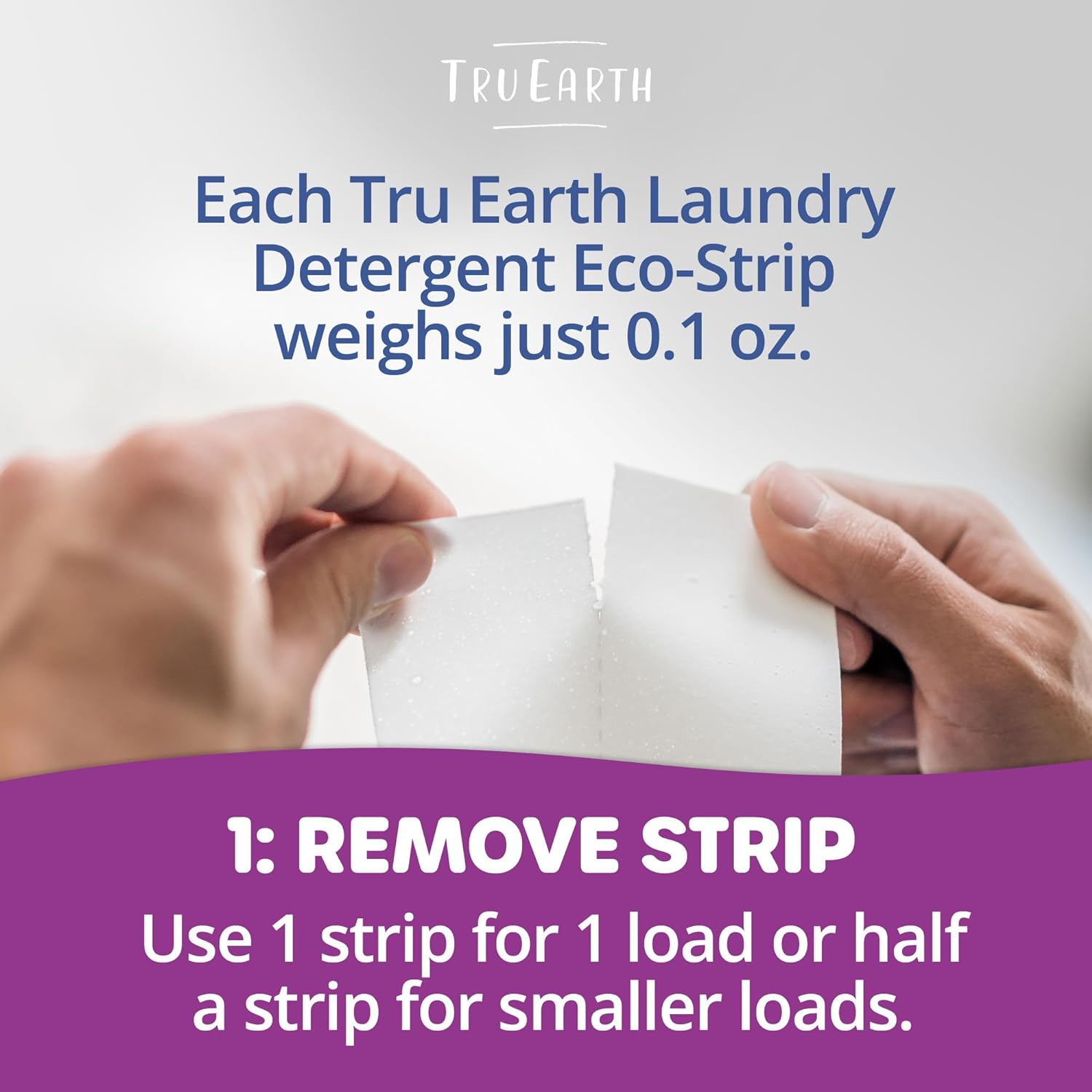 Tru Earth Compact Dry Laundry Detergent Sheets - Up to 128 Loads (64 Sheets) - Paraben-Free, Plastic-Free - Original Eco-Strip Liquidless Laundry Detergent, Travel Laundry Sheets - Fresh Linen