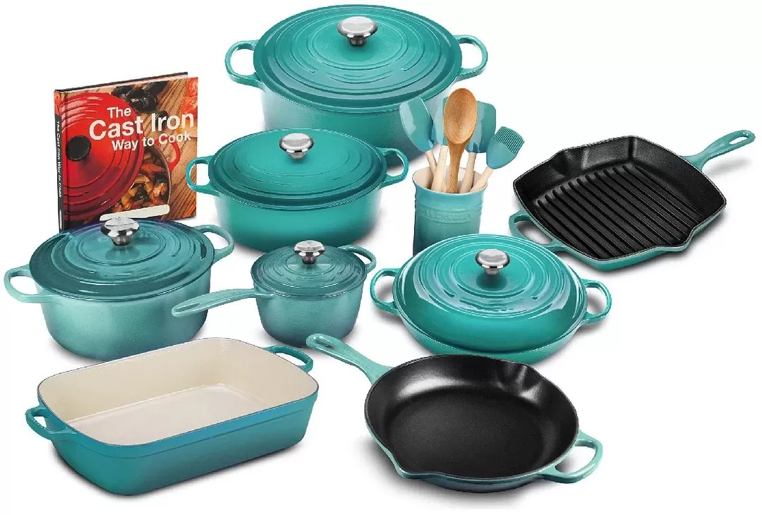 [🔥Limited time offer Only Today! ]20-piece Signature Cast Iron Cookware