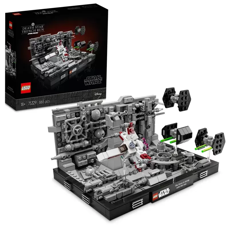 STAR WARS DEATH STAR TRENCH RUN DIORAMA 75329 BUILDING KIT