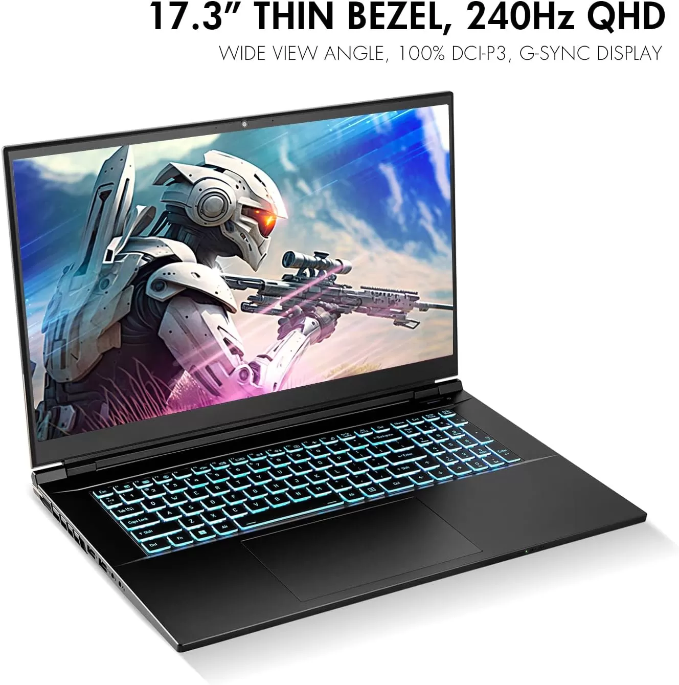 Sager 2023 NP8875E Gaming Laptop, 17.3 Inch QHD 240Hz 100% DCI-P3 G-Sync, Intel i9-13900HX, RTX 4070 8GB, 64GB RAM, 2TB Gen4 NVMe SSD, Win 11