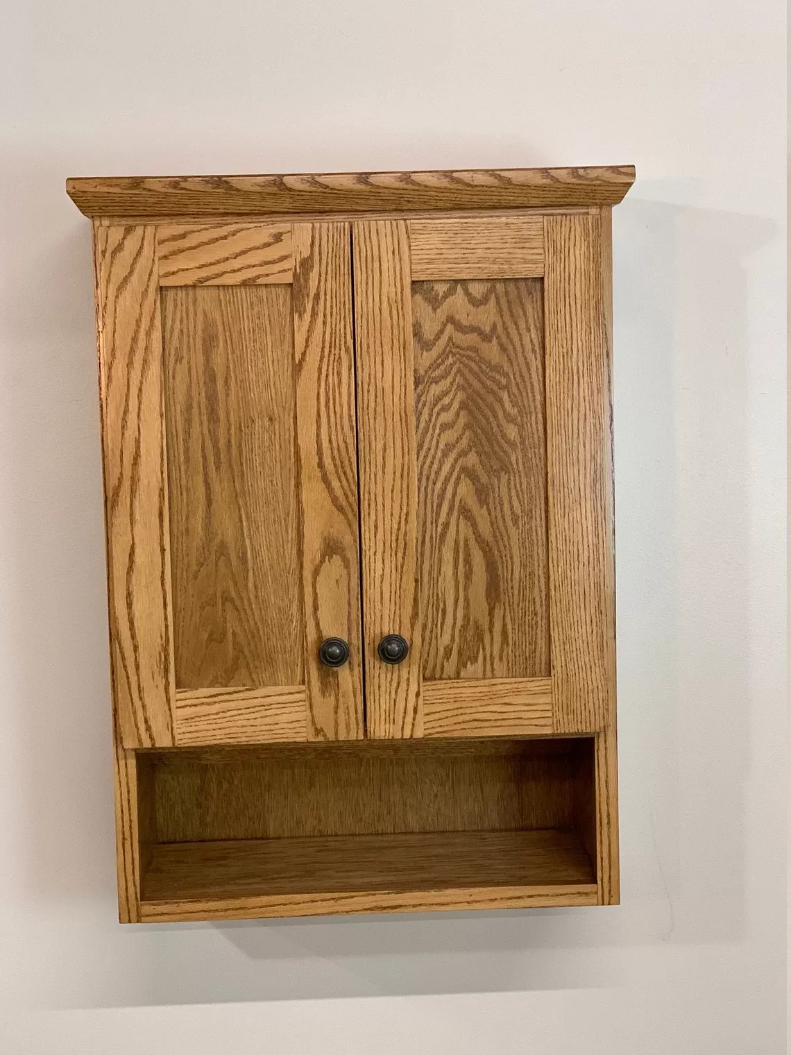 Over the Toilet Oak Bathroom Vanity/Medicine Cabinet Shaker Style in Oak Wood by Ideas to Home