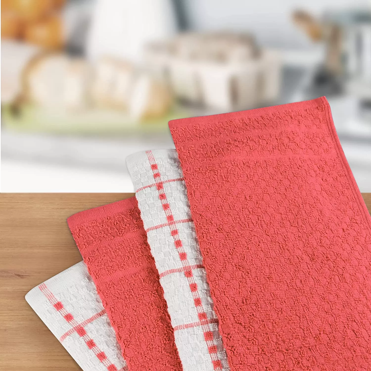 Kitchen Towels 12 Pack, 15 x 25 Inches, 100% Ring Spun Cotton Super Soft and Absorbent Linen Dish Towels, Tea Towels and Bar Towels Set (Black)