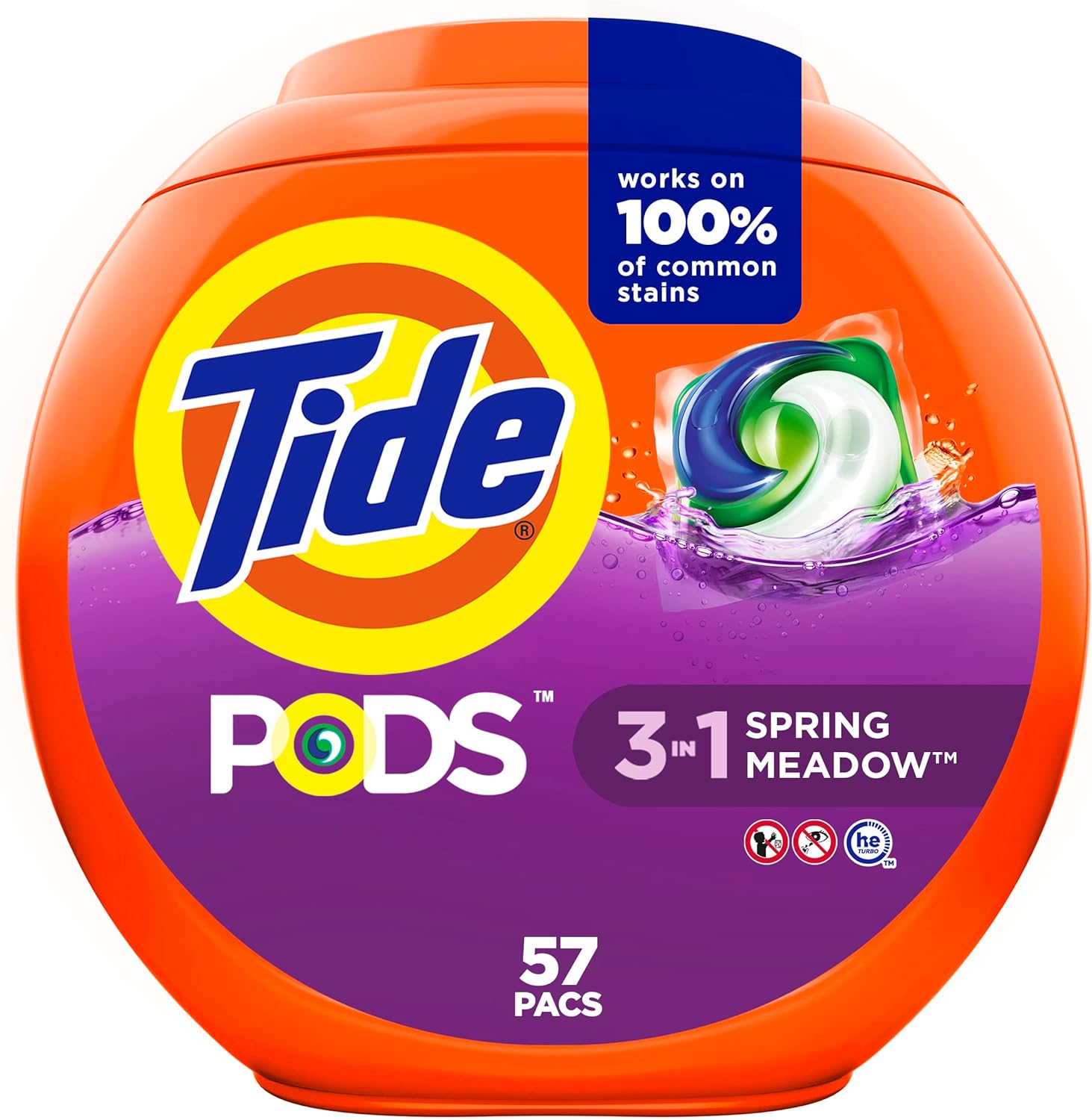 Tide PODS Laundry Detergent Soap Pods, Spring Meadow, 81 count